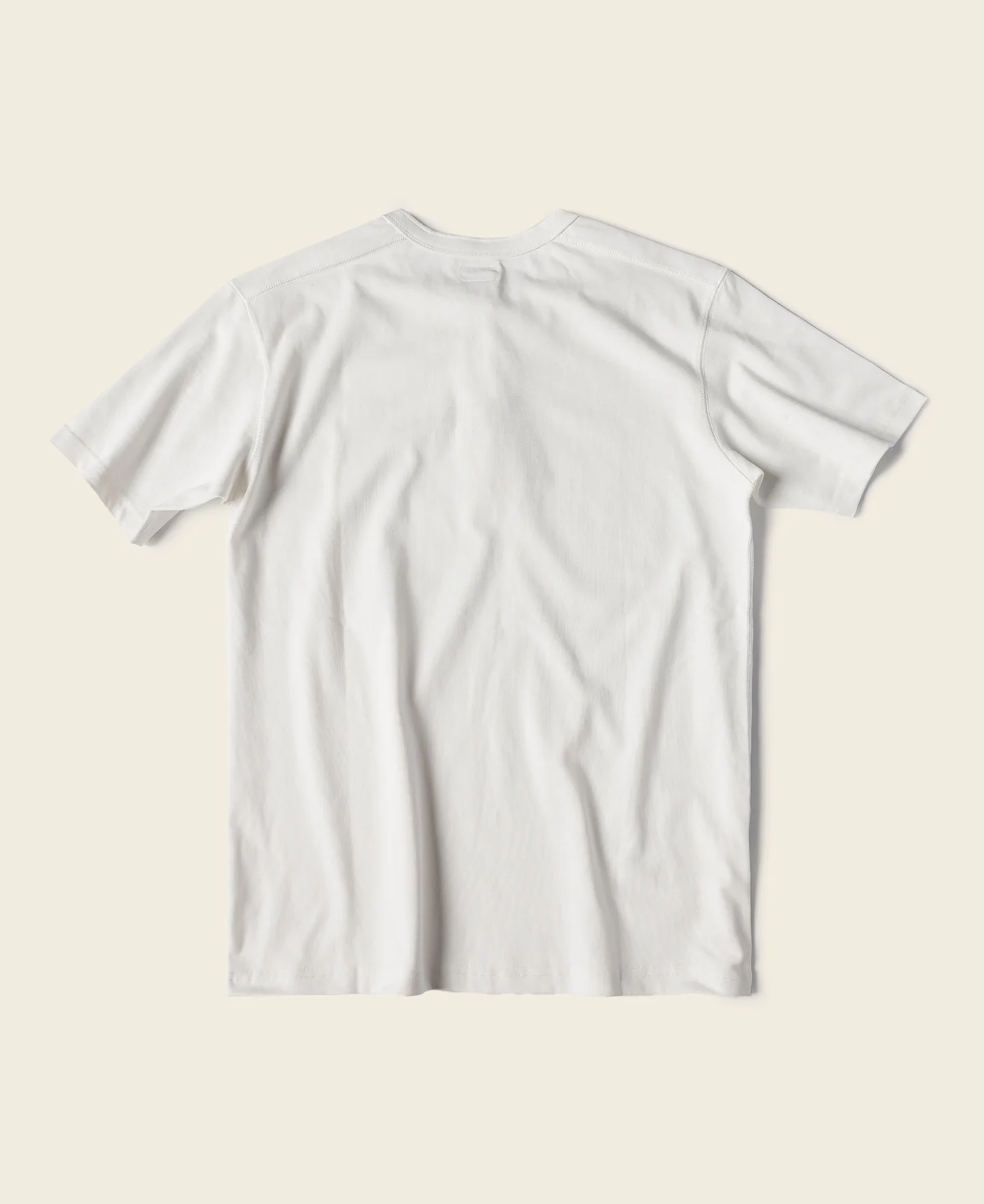 10.6 oz Cotton Short Sleeve Henley T-Shirt - White - Image 2