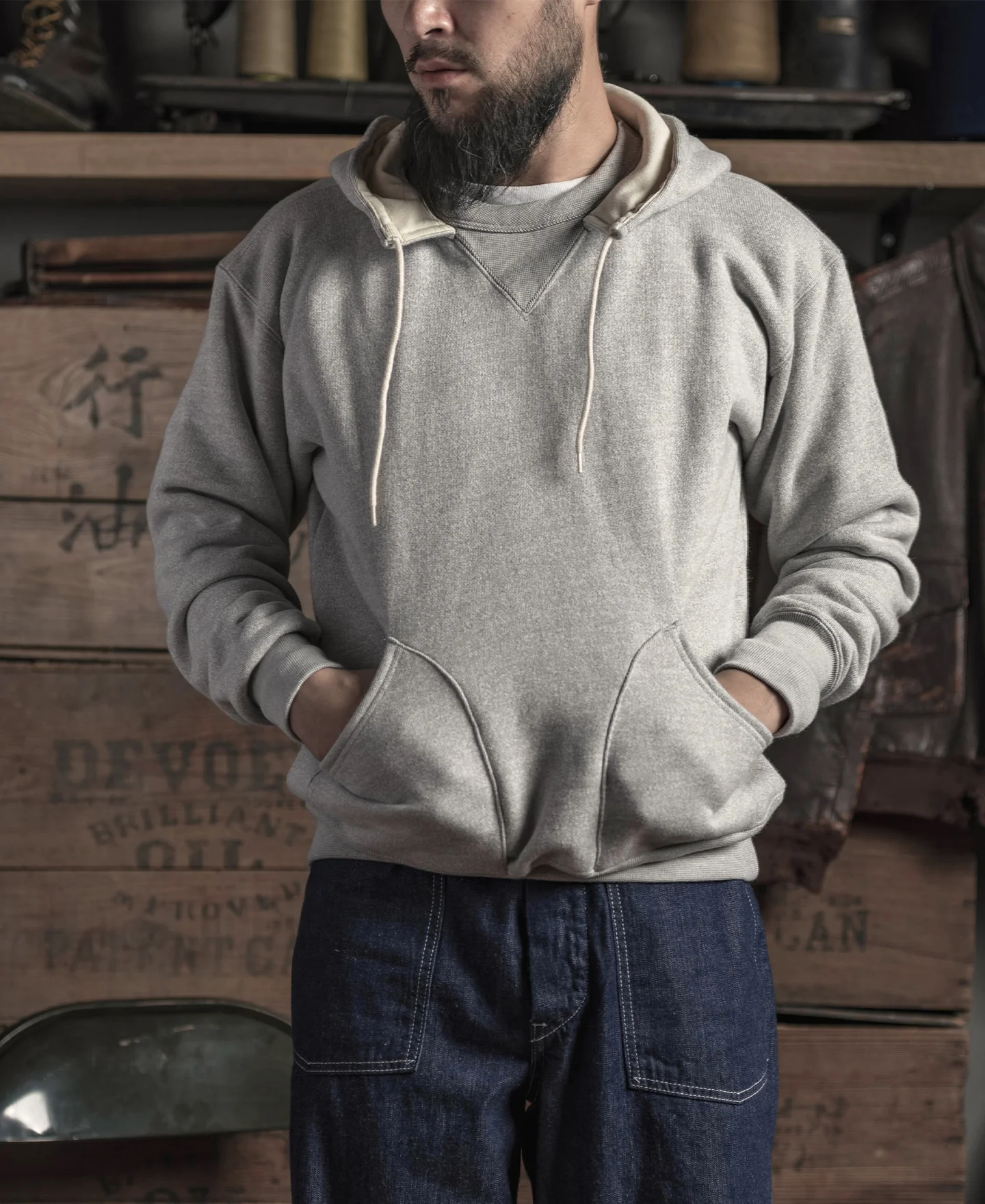 1930s Terry Hooded Sweatshirt - Image 3