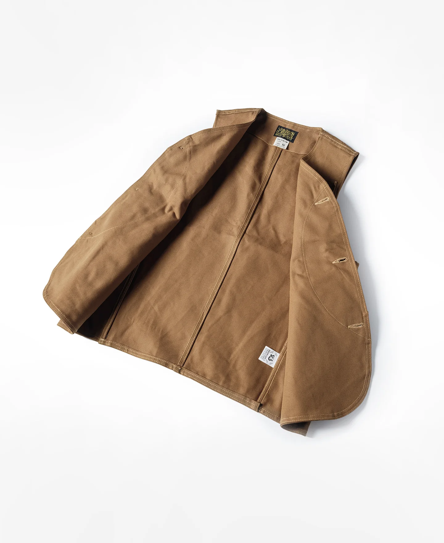 1930s Heavyweight Canvas Game Pocket Hunting Vest - Khaki - Image 8