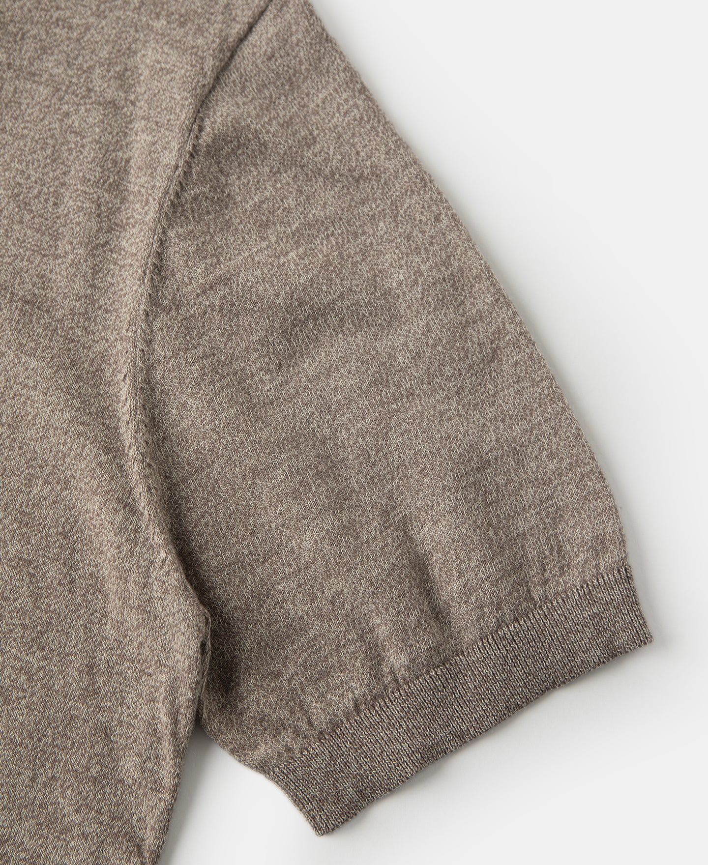 1950s Jersey Knit Short Sleeve Crewneck T-Shirt - Light Brown - Image 4
