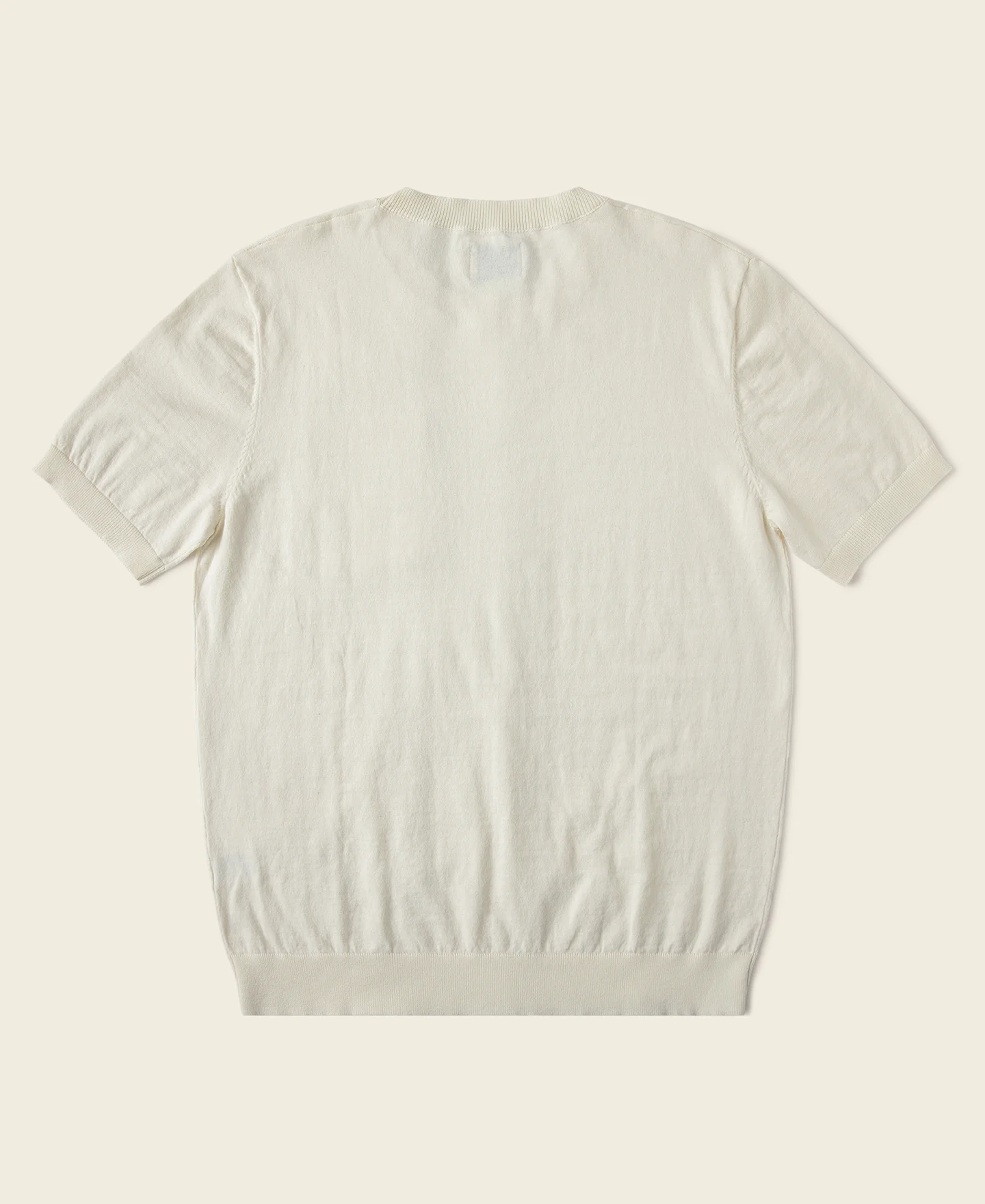 1950s Jersey Knit Short Sleeve Pocket T-Shirt - Apricot - Image 2