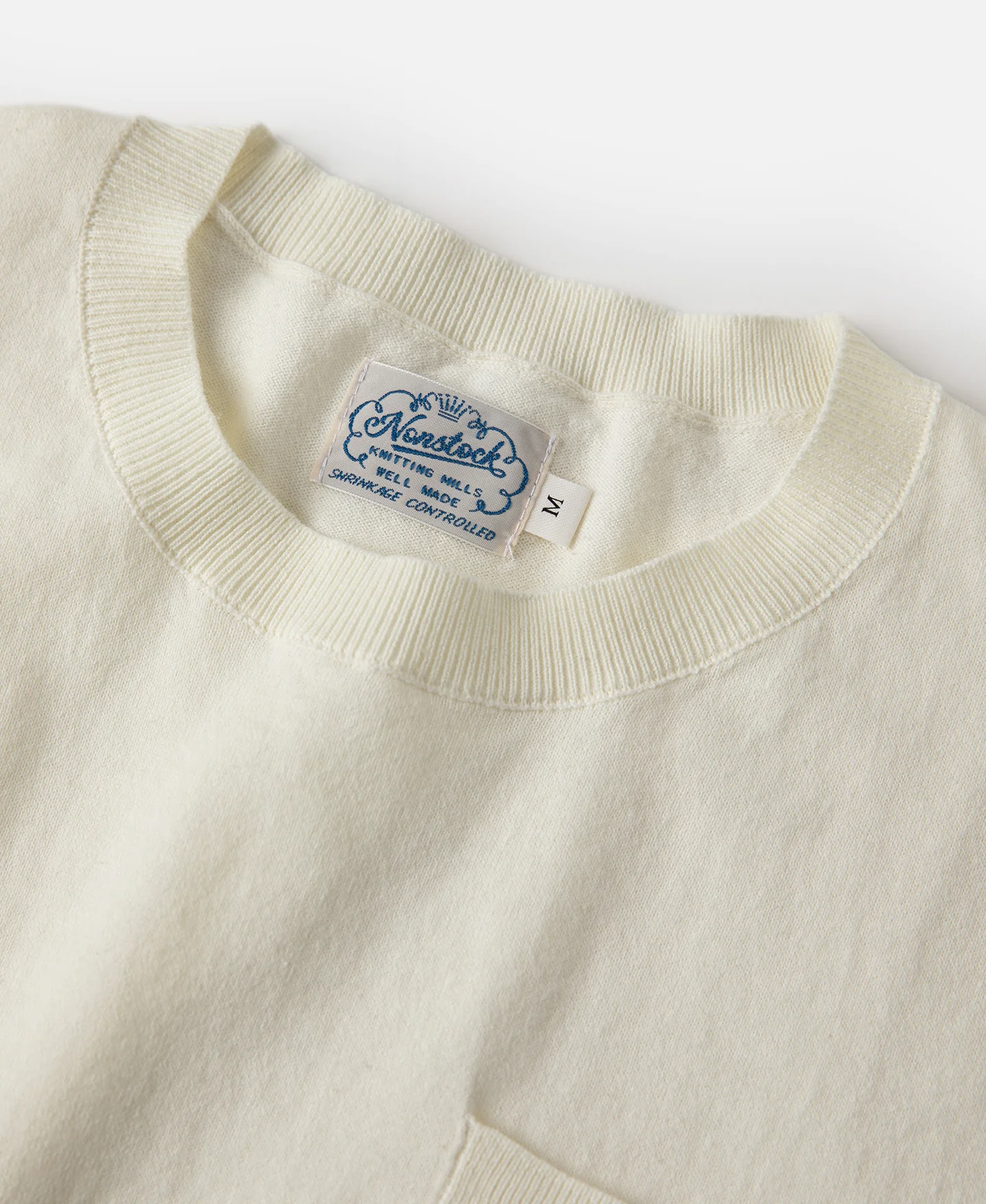 1950s Jersey Knit Short Sleeve Pocket T-Shirt - Apricot - Image 3