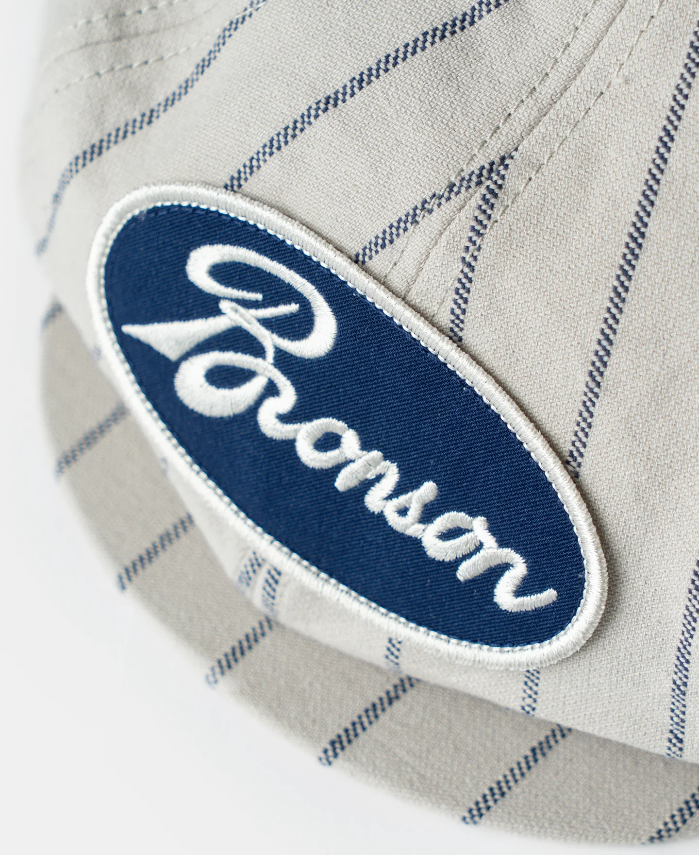 1950s Railroad Stripe Newsboy Cap - Gray - Image 4