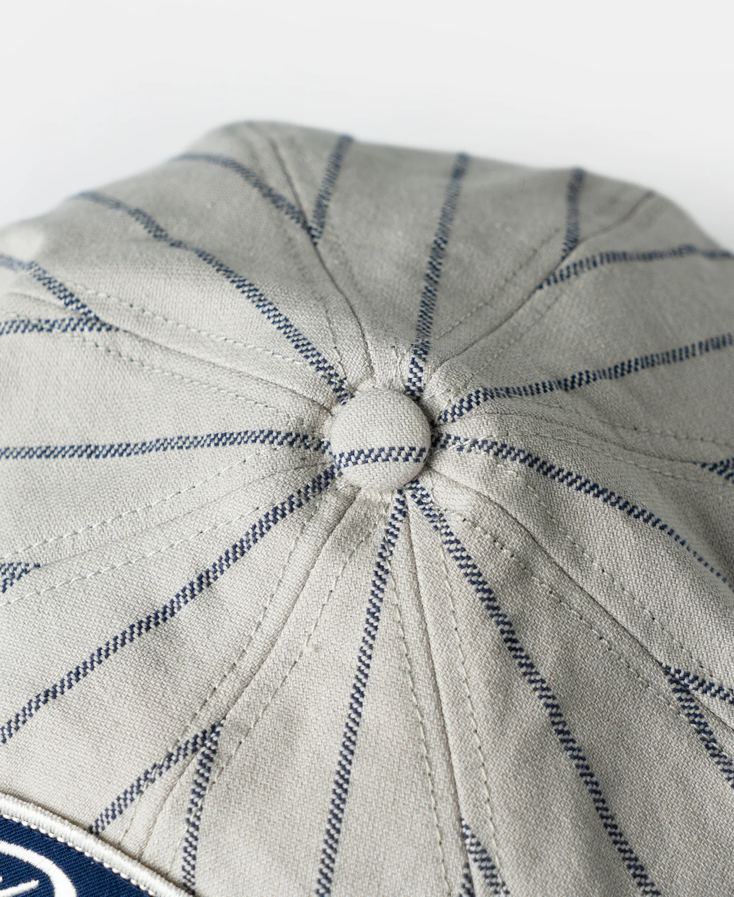 1950s Railroad Stripe Newsboy Cap - Gray - Image 6