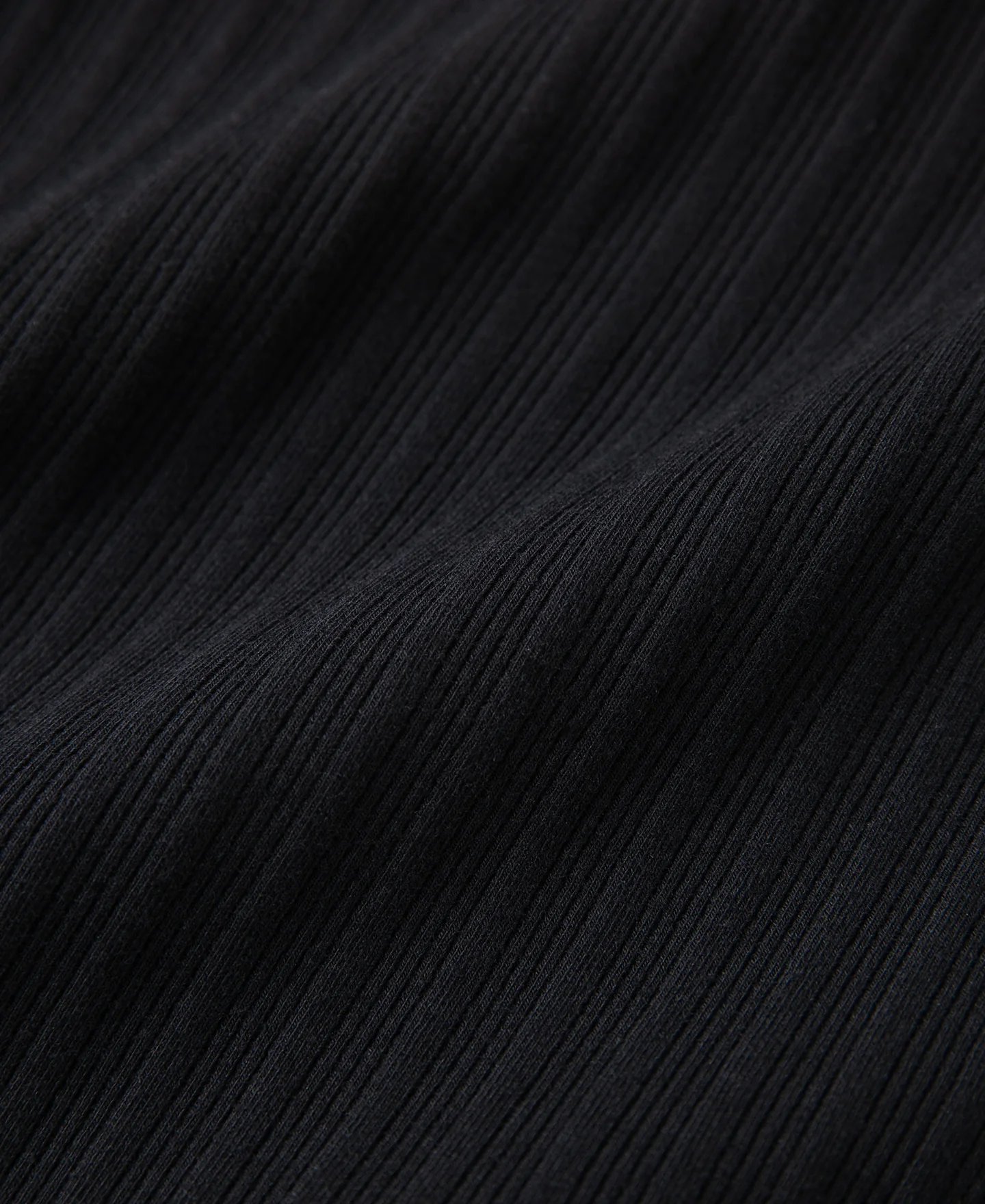1950s Ribbed Cotton-Spandex Blend T-Shirt - Black - Image 7