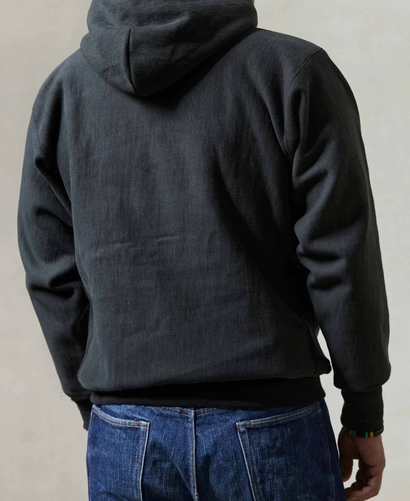 21 oz Military Academy Reverse Weave Hoodie - Black - Image 5