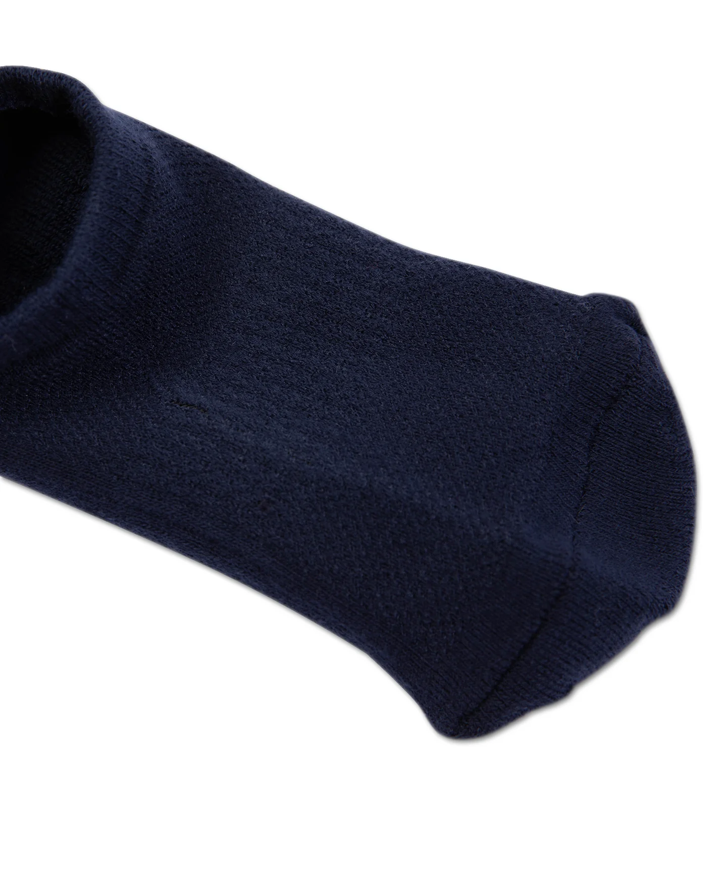 Colored Cotton No Show Socks - Navy - Image 4