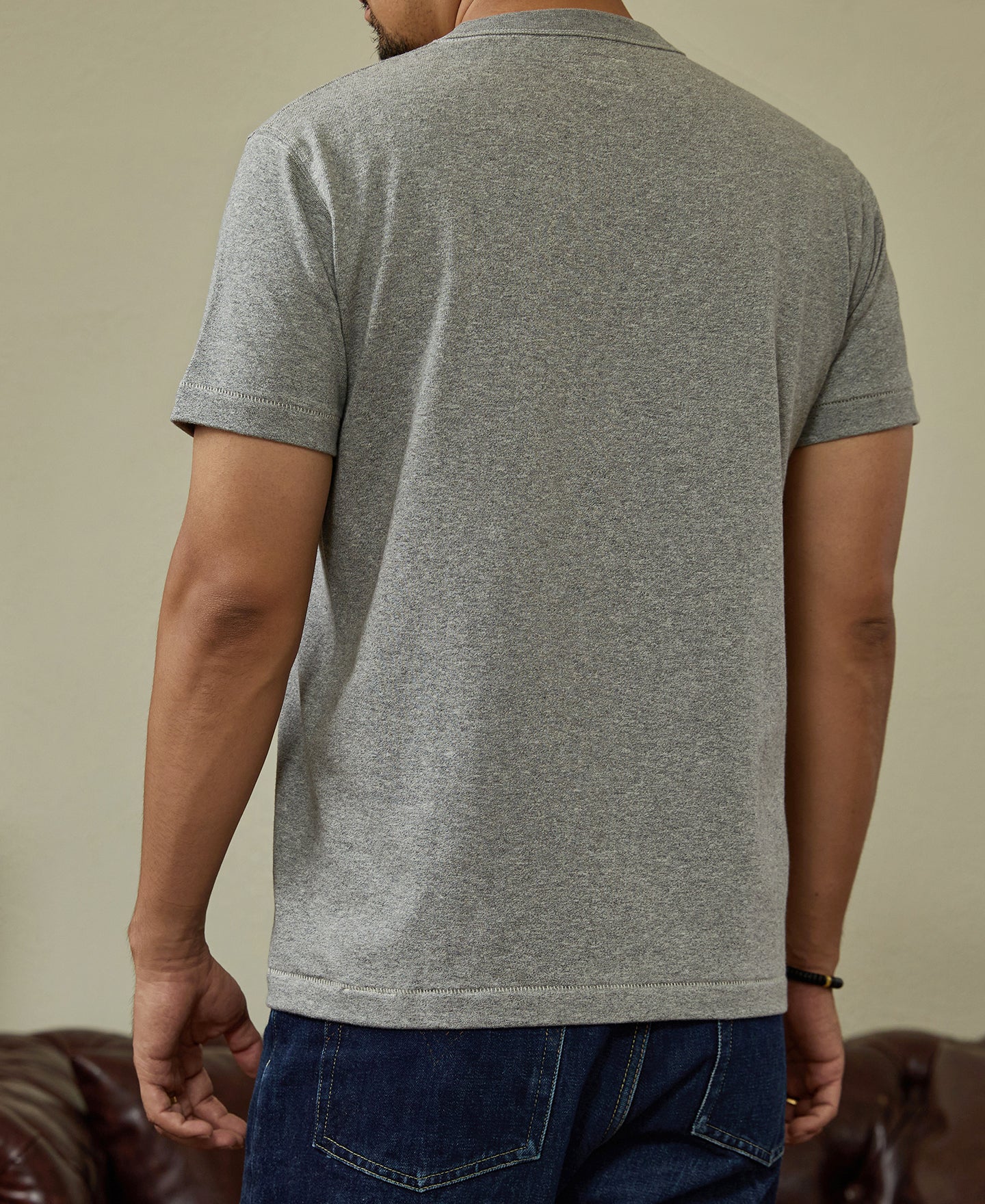 Loopwheel Tubular Athletic T-Shirt - Gray - Image 5