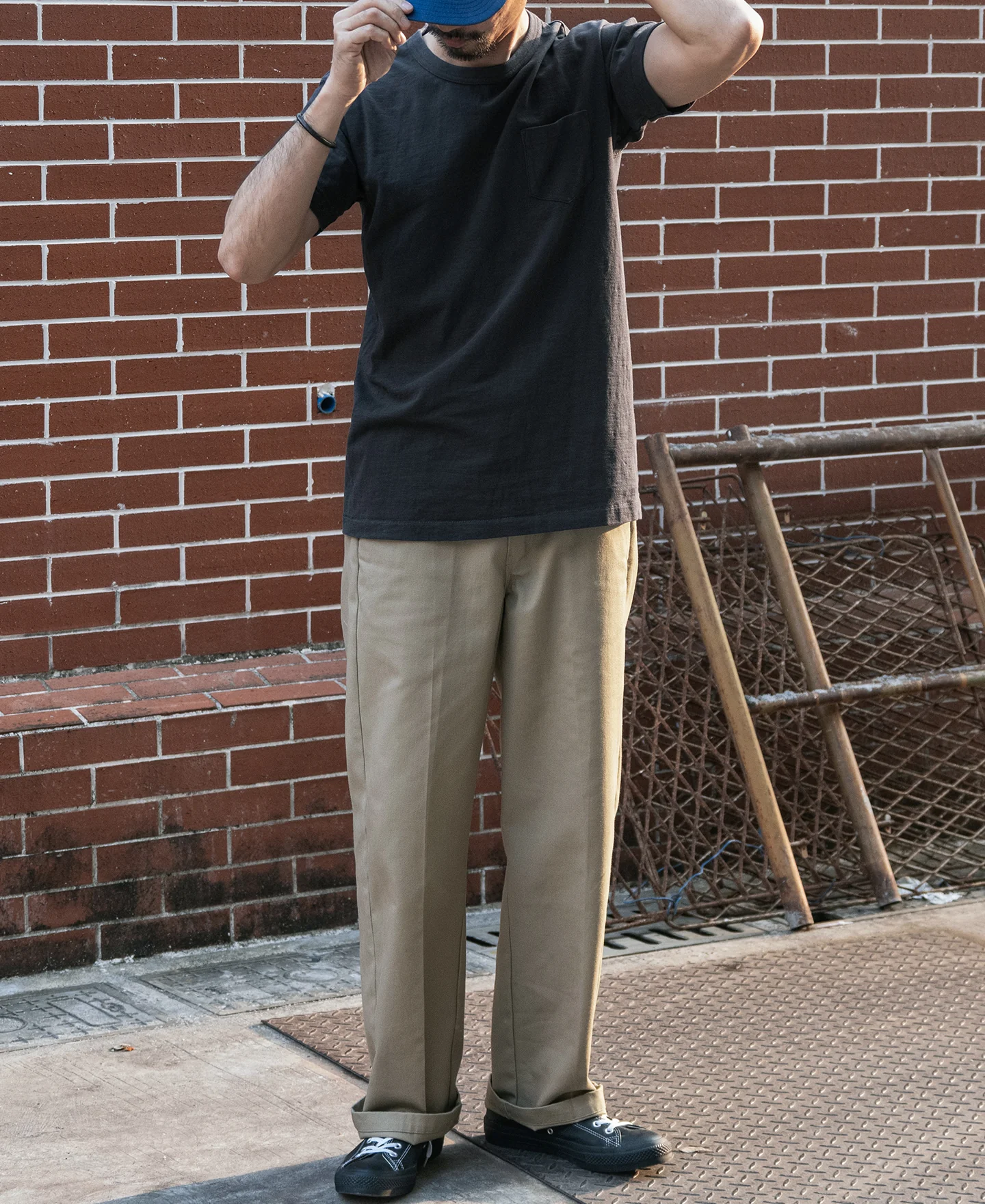 Loopwheel Tubular Slub Cotton Pocket T-Shirt - Vintage Black - Image 5
