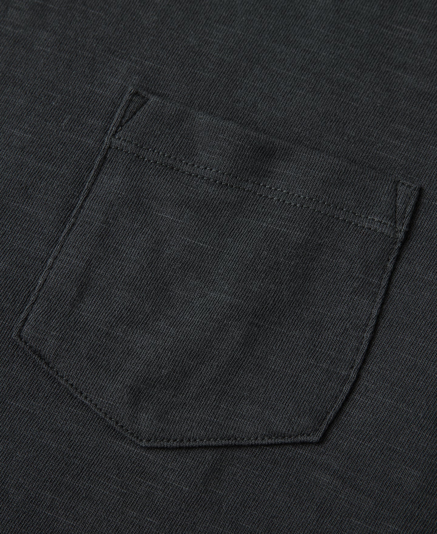 Loopwheel Tubular Slub Cotton Pocket T-Shirt - Vintage Black - Image 8