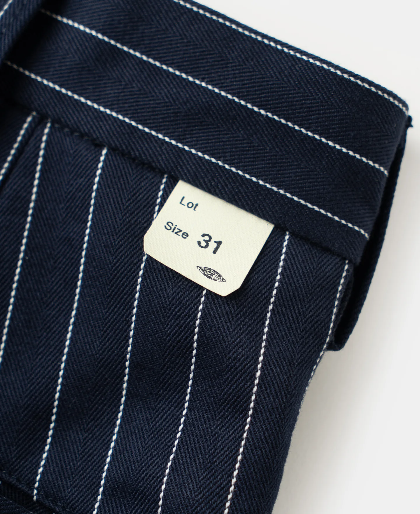 Lot 955 1950s Motorcycle Mechanic Stripe Work Pants - Navy - Image 18