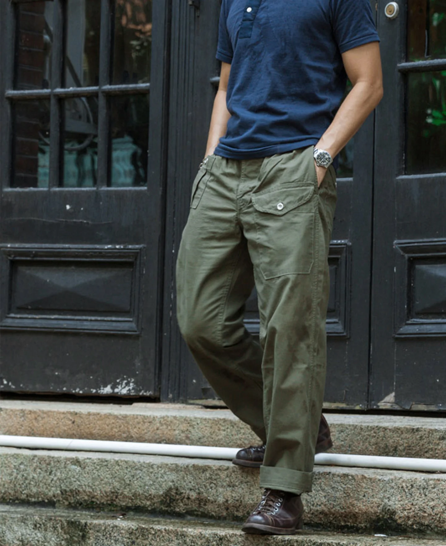 1943 British Army KD & JG Gurkha Bermuda Pants - Olive - Image 5