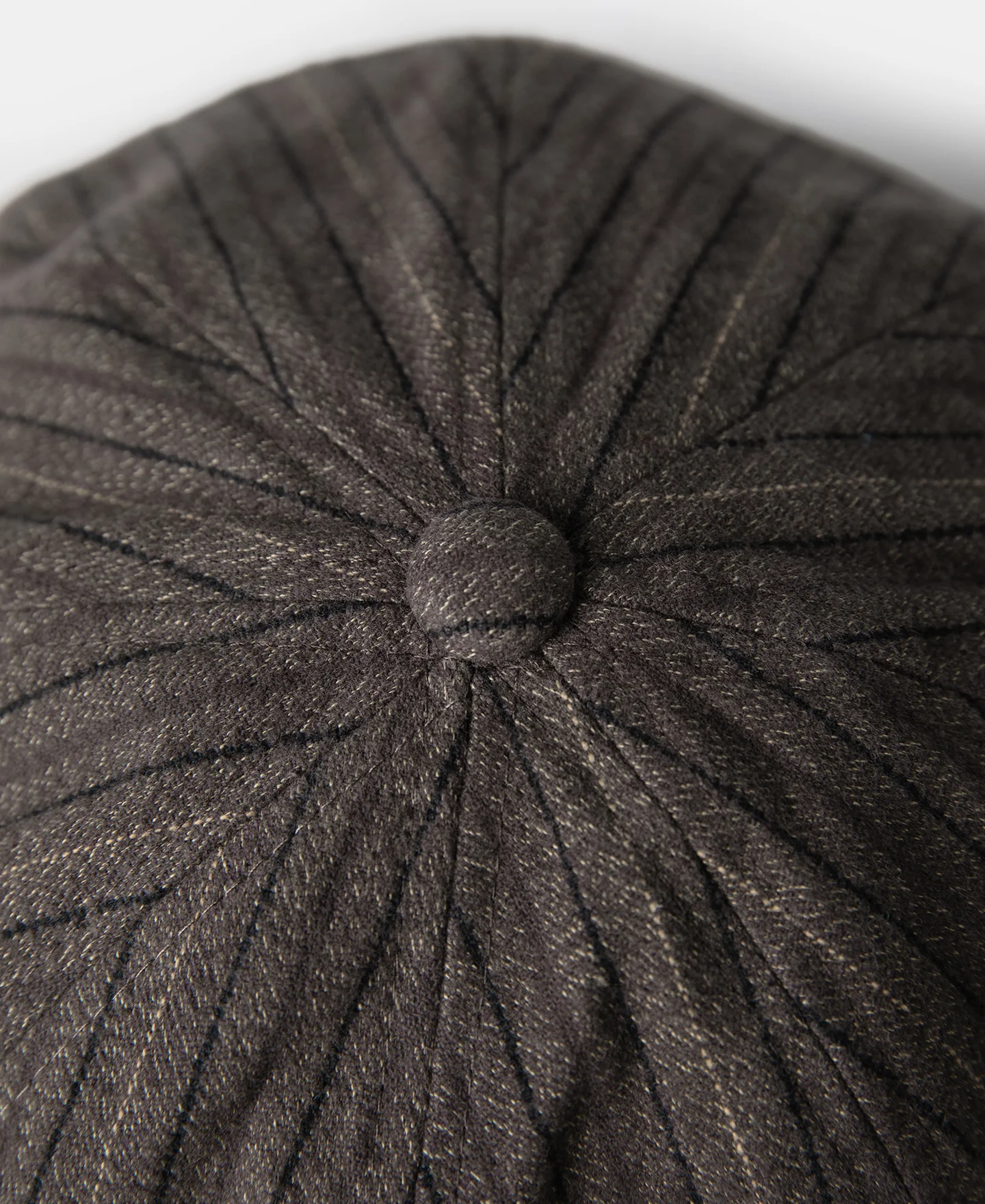 Yarn-Dyed Stripe Newsboy Cap - Brown - Image 6
